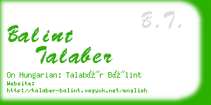 balint talaber business card